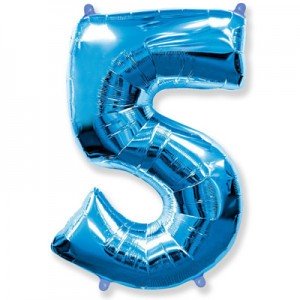 Синяя цифра 5