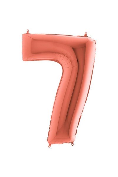 Цифра 7 розовое золото