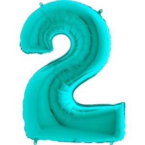 Цифра 2 металлик тиффани