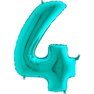 Цифра 4 металлик тиффани