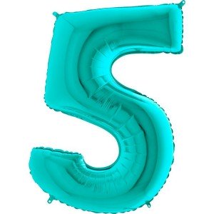 Цифра 5 металлик тиффани