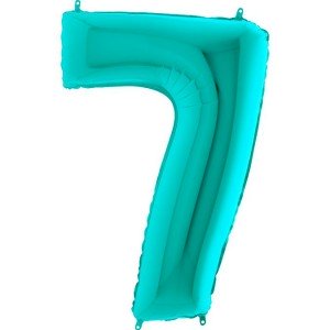 Цифра 7 металлик тиффани