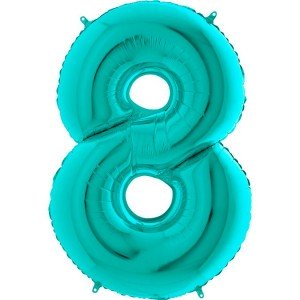 Цифра 8 металлик тиффани