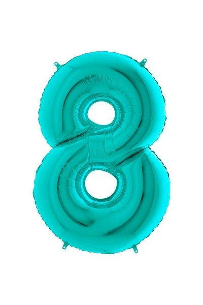 Цифра 8 металлик тиффани