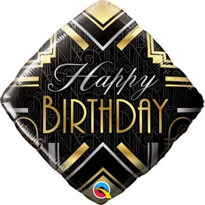 Фольгированный шарик Happy Birthday геометрия