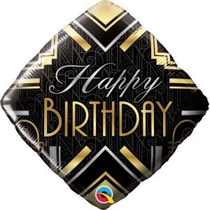Фольгированный шарик Happy Birthday геометрия