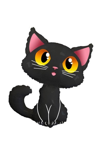 Фольгированный шарик Кот черный