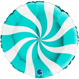Конфета тиффани-белый фольгированный шар
