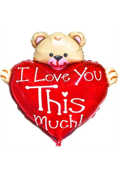 Фольгированный шар Мишка I love you Фольгированный шар Мишка I love you