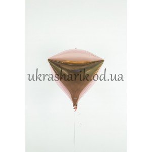 Фольгированный шарик Алмаз розовое золото