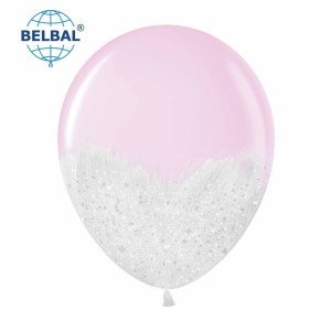 Шарик Brush Shine белый на розовом