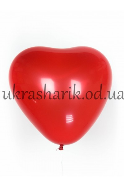 Шарик сердцечко наполненное гелием красное 15" (38 см)
