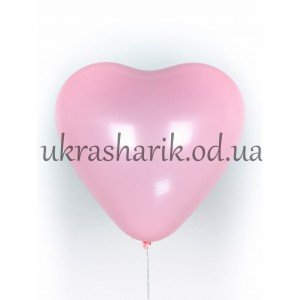 Шарик сердечко наполненное гелием розовое