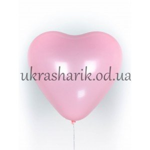 Шарик сердечко наполненное гелием розовое